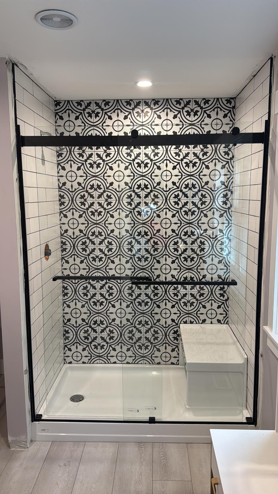 Completed luxury shower remodel by Luxe Revamp